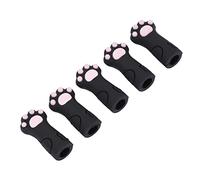 ZJchao Cubiertas de Uñas de Gato, Nipper Cubre la Pata de Gato de Silicona de 5 Piezas de Uña de la y las Tijeras de la de los Pies Protectores de la Cubierta de la del Cutícula (BLACK)