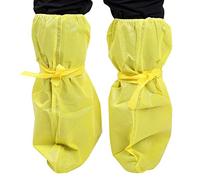 ZJchao Cubiertas de Zapatos Impermeables, Cubiertas de Zapatos de Plástico para la Lluvia de Estáticas a Prueba de Polvo de de Plástico Protectores de Botas de Seguridad Química Amarillo