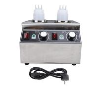 ZJchao de Queso Eléctrico de Doble Olla Calentador de de Chese Caliente, Dispensador de Calentador de Azúcar Caliente con 2 Botellas para Queso Nacho, (EU enchufe 220V)