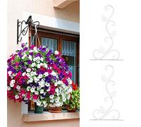 ZJchao Decoración de Pared de Hierro Forjado, 2 Piezas de Colgilla de Pared de Estilo de Hierro de Estilo Europeo Ganchos Decorativos Ganchos Decorativos Ganchos de Hierro Soporte de (White)