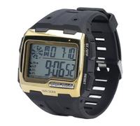 ZJchao Digital Sport Watch LED Night Light Stopwatch Calendario Semanal de 50 M Scratch a Prueba de Golpes con Pantalla Cuadrada Grande para Hombres Camping de Senderismo de Aventura (Gold)