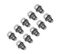ZJchao Dijes, Cuentas de Hueso para Hacer Joyas Aleación de Cuentas con 10 Piezas para Decoración (Doble Agujero) (ONE)