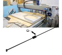 ZJchao Escala Lineal de Torno, Escala Lineal Digital de 1000 Mm Dispositivo de Pantalla LCD de Aleación de Aluminio Herramienta de Medición para Fresadoras Tornos (Ronda 1000MM)