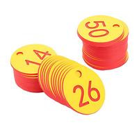 ZJchao Etiquetas de Identificación Numeradas Colgantes para Manejo de Ganado e Identificación de Animales de Granja (1-50/paquete)