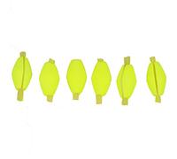 ZJchao Flotadores para Pescar Fishing Bobbers Set de 6 - Indicadores de Golpe de Flotador de Espuma en Naranja Brillante para una Flotabilidad Confiable y un Fácil Ajuste de Profundidad (Yellow)
