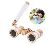 ZJchao Gafas de ópera, Binoculares 3X25 Telescopio Binocular de ópera Telescopio Pequeño Teatro Portátil para Mujeres Niñas Niños (White)