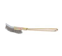 ZJchao Herramienta de Limpieza de Jardín de Acero de Bonsai Brush de Cabeza con Ergonómico contra el Deslizamiento para los Entusiastas de los Bonsai Principiantes (Cabeza doblada)