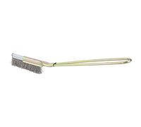 ZJchao Herramienta de Limpieza de Jardín de Acero de Bonsai Brush de Cabeza con Ergonómico contra el Deslizamiento para los Entusiastas de los Bonsai Principiantes (Derecho)