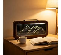 ZJchao Humidificador de Doble Pulverización Humidificador de Doble Niebla de Boquilla Diseño de Grano de Madera 600 Ml USB Ultrasónico Niebla Fría Modo de Sueño (Grano de madera oscura)