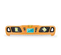 ZJchao HW-200 Medidor de Nivel de Buscador de ángulo Digital 3 Modos 2 Viales 90 y 0 Grados LTD Retroiluminación Pantalla Inversa Apagado Automático 4 Imanes para Ingeniería de Co (YELLOW)