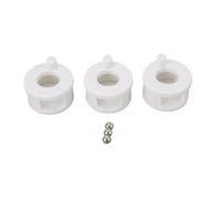 ZJchao Juego de 3 Herramientas Magnéticas Giratorias para Uñas, con Rotación de 360° para un Diseño de Uñas sin Esfuerzo y Base antideslizante; Ideal para Lograr Efectos (Blanco con bola de acero de