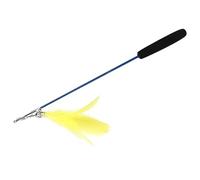 ZJchao Juguete de Varita para Gatos, Juguete de Plumas para Gatos, Varita Telescópica, Varita de Juguete para Gatos, Juguetes Interactivos de Plumas para Gatos con Campanas Que Suenan