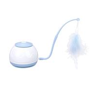 ZJchao Juguete Interactivo para Gatos con Luz LED, 4 Velocidades y Poco Ruido para Entretener a Amigos Felinos (Blue)