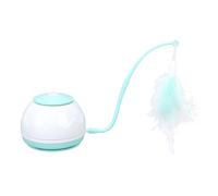 ZJchao Juguete Interactivo para Gatos con Luz LED, 4 Velocidades y Poco Ruido para Entretener a Amigos Felinos (Green)