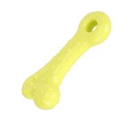 ZJchao Juguete Masticable para Perros con Forma de Hueso para el Cuidado, Juguete Interactivo para Mascotas con Material TPR Seguro para Perros Pequeños y Medianos (Huesos pequeños-Amarillos)