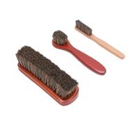 ZJchao Kit de Cepillos para Lustrar Zapatos de Crin, Juego de Cepillos para Lustrar Zapatos de Crin con Aplicador de Mango Largo, Paño de Microfibra para Botas, Bolsos, Equipaje,