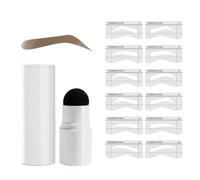 ZJchao Kit de Configuración a Prueba de Sudor Herramienta de Maquillaje de Cejas Duradera para Todos los Tonos de Piel 1.8g12pcs Tarjeta de Ceja (light brown)