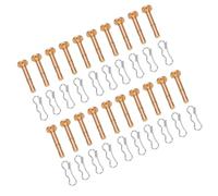 ZJchao Kit de Pasadores de Cizallamiento 738-04124A 714-04040 Pasadores de Chaveta para Quitanieves 1/4 Pulgada Metal con 20 Juegos para Cub Cadet Troy Bilt Two Stage (738-04124A)