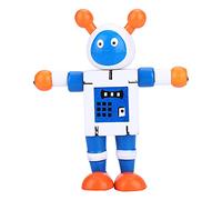 ZJchao Kits de Construcción de Madera para Niños, Kit de Construcción de Robot de Juguete de Madera de Madera, Juguete Astrobot con su Diseño Flexible para Niños y Niñas, Tanto para (White)