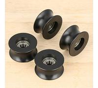 ZJchao Kits de Herrajes para Puertas Plegables, Herrajes para Puertas Plegables 4 Piezas 0840UU Tipo U Polea UGroove Rodillos para de Armario Rueda Guía de Rodillos 8x39,5x20,1 Mm