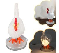 ZJchao Lámpara De Gallina, Resin Lámpara De Huevo LED Alimenta Mediante Un Cable USB La Base Es Lo Suficientemente Ancha Como Luz Suave Y Cálida La Necesites Como Mesitas De Noche Escritorios