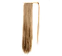 ZJchao Long Recta Peluca para Mujeres Extensión de Cabello de de Caballo Envuelto Alrededor de Clamp/Holder en Copa de Horquilla Sintética (24-27)
