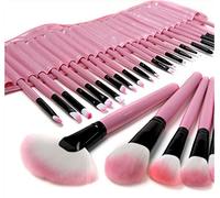 ZJchao - Lote de 32 pinceles para maquillaje profesional, color rosa, para sombras, base y colorete