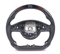 ZJchao Luces de Pantalla LED de Fibra de Carbono, Repuesto de Volante para A B C E S CLA GLC GLE