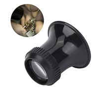 ZJchao Lupa de Relojero, Lupa de Ojo de Joyería, de Reparación de Relojes 15X con Bucles para Ojos, Herramienta Experimental Portátil para Inspección de Relojeros, Joyero de Metal