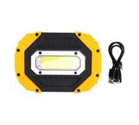 ZJchao Luz de Trabajo LED Portátil con Pantalla Digital de Batería, 3000mAh Recargable por USB, 500-600lm, 3 Modos de Luz, Soporte Ajustable 180° para Obra, Camping y Emergencia