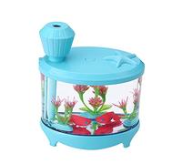 ZJchao Luz LED para Acuario, Humidificador para Pecera, Purificador de Aire USB, Nebulizador con Tanque de Agua de 460 Ml, Tiempo Húmedo de 12 Horas para el Hogar, Oficina, Dormit
