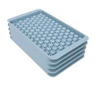 ZJchao Máquina para Hacer Esferas de Hielo Redondas con Tapa y Caja de Almacenamiento para Cócteles de Whisky, Bar en Casa, Bandeja para Cubitos de Hielo de 4 Capas con Contenedor (gris azul)