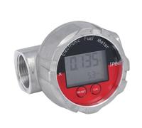 ZJchao Medidor de Flujo de Agua Digital Compacto de 1 "con Pantalla LCD, Calibre de Alta Precisión de 20 MPa para Medición de Líquido, Diseño Ligero de Acero Inoxidable de Acero Inoxidable de