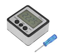 ZJchao Medidor, Transportador, Caja, Inclinómetro Magnético Digital Medidor de ángulo Transportador 4 X 90 ° para Medición Precisa de ángulos (SILVER)