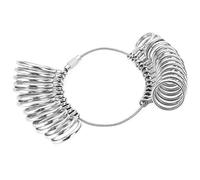 ZJchao Medir Medida de Ring Size Gauge Tool del Reino Unido - Dispositivo Confiable de Medición de Dedos para Anillos de Boda y de Clase - Herramienta Compacta de Medición de Dedos de Metal (metal)