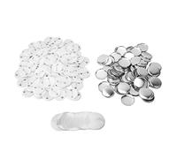 ZJchao Metalicos Kit de Fabricación de Botones DIY con Pasador de 37 Mm, 100 Juegos de Piezas de Botón Trasero con Pasador de Forma Redonda, Cubiertas de Metal para Insignias Personalizadas,