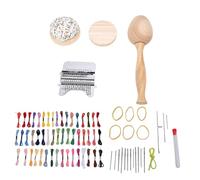 ZJchao Mini Kit de Herramientas para Zurcir, Suministros de Zurcir de Madera de Haya de Primera Calidad con 50 Hilos y 12 Agujas, para Calcetines, Ropa, Reparación de Tejidos Artesanales (haya)
