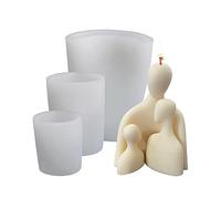 ZJchao Molde de Silicona 3D para Velas Perfumadas con Bricolaje Jabón que Fabrican Moldes de Cera con Gel de Sílice de Grado Alimento Reutilizable para Manualidades de Decoración del (F4)