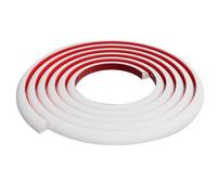 ZJchao Moldura Flexible de Cuarto de Vuelta, Despegar y Pegar, Moldura Flexible, Tira de, de Piso de Silicona, Impermeable, a Prueba de Calor, 300 Cm con Respaldo (WHITE)