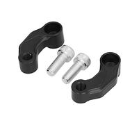 ZJchao Monte del Espejo de la Motocicleta, Piezas de Motocicleta 2 Piezas Retrovisor de Extensión de Espejo Retrovisor Soporte de Soporte de la Motocicleta del Espejo del Espejo del Espejo del (BLACK)
