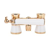 ZJchao Ópera Binoculars Teatro Telescopio 3x25 Aumento Portátil Liviano Compacto Bk7 Lente de Vidrio óptico Visión Clara para Mujeres Niñas Niños (White)