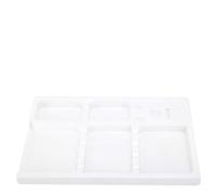ZJchao Paleta de Acuarela, Paleta de Colores con Tres Agujeros Redondos de 11.3 X 7.4 X 0.7 Pulgadas PVC de PVC Organizador de Herramientas Pigment Storage Bandeja de Arte de Uñas para Taller de