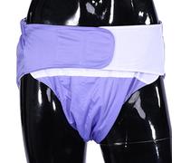 ZJchao Pañales de Tela Reutilizables y Ajustables para Incontinencia de Adultos, Pantalones de Pañales Transpirables para Hombres y Mujeres (morado claro)