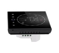 ZJchao Pantalla LED de Termostato Inteligente Control Inalámbrico Empotrado Programable para la Oficina en Casa AC95-240V (Black)