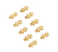 ZJchao Paquete de 10 Tornillos de Junta Esférica de Latón M3 para Modelo a Escala 1/10 1/24 /18, Fijaciones de Chasis de Coche, Sujetadores Roscados Esféricos para Vehículos RC