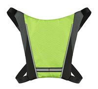 ZJchao Paquete de Bicicleta con SeñAl de Giro LED, Mochila con Chaleco Reflectante USB con Indicador de Dirección, Bolsa de Bicicleta con Control Remoto Inalámbrico de Seguridad, (Yellow)