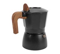 ZJchao para Estufa, 2 Tazas, Moka Pot, Aleación de Aluminio Vintage con Válvulas Dobles para un Rico de Madera Antiescaldaduras, Preparación de 3-5 Minutos (100ml)