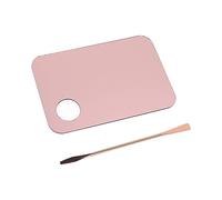 ZJchao para Mezclar Maquillaje Juego de Espátula con Bandeja Mezcladora de Oro Rosa - Placa de Soporte para Maquillaje y Arte de Uñas, Mezcla Cosmética Acrílica para Uso Profesional y Doméstico
