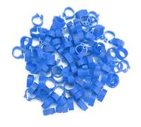 ZJchao para Palomas Rings 100 Bandas de Plástico Numeradas de 8 Mm para Patas y Clips Reutilizables para Palomas con Letras, Disponibles en 6 Colores (azul oscuro)