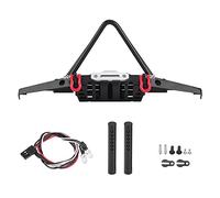 ZJchao Parachoques Delantero de Acero RC Crawler con Iluminación LED Compatible con Vehículo Todoterreno con Control Remoto Axial SCX10 90046